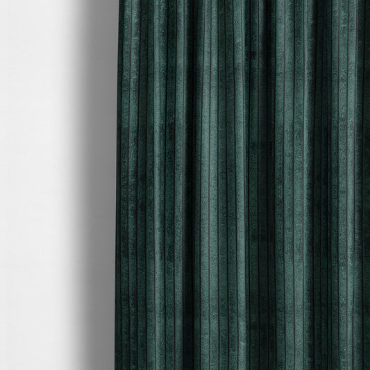 Denver Striped Corduroy Dark Green Upholstery Fabric CTR-2134 - Made To Measure Curtains