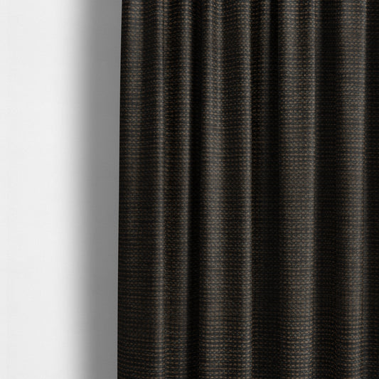 Kampala Basket Weave Textured Brown Colour Upholstery Fabric CTR-2138 - Made To Measure Curtains