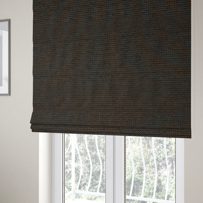 Kampala Basket Weave Textured Brown Colour Upholstery Fabric CTR-2138 - Roman Blinds