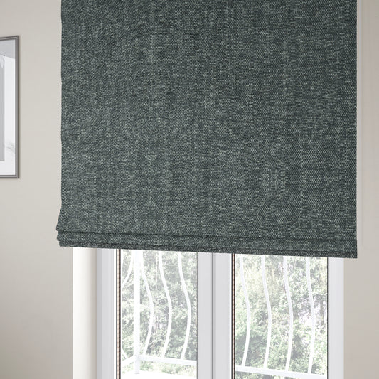 Nairobi Soft Textured Chenille Black Colour Upholstery Fabric CTR-2143 - Roman Blinds