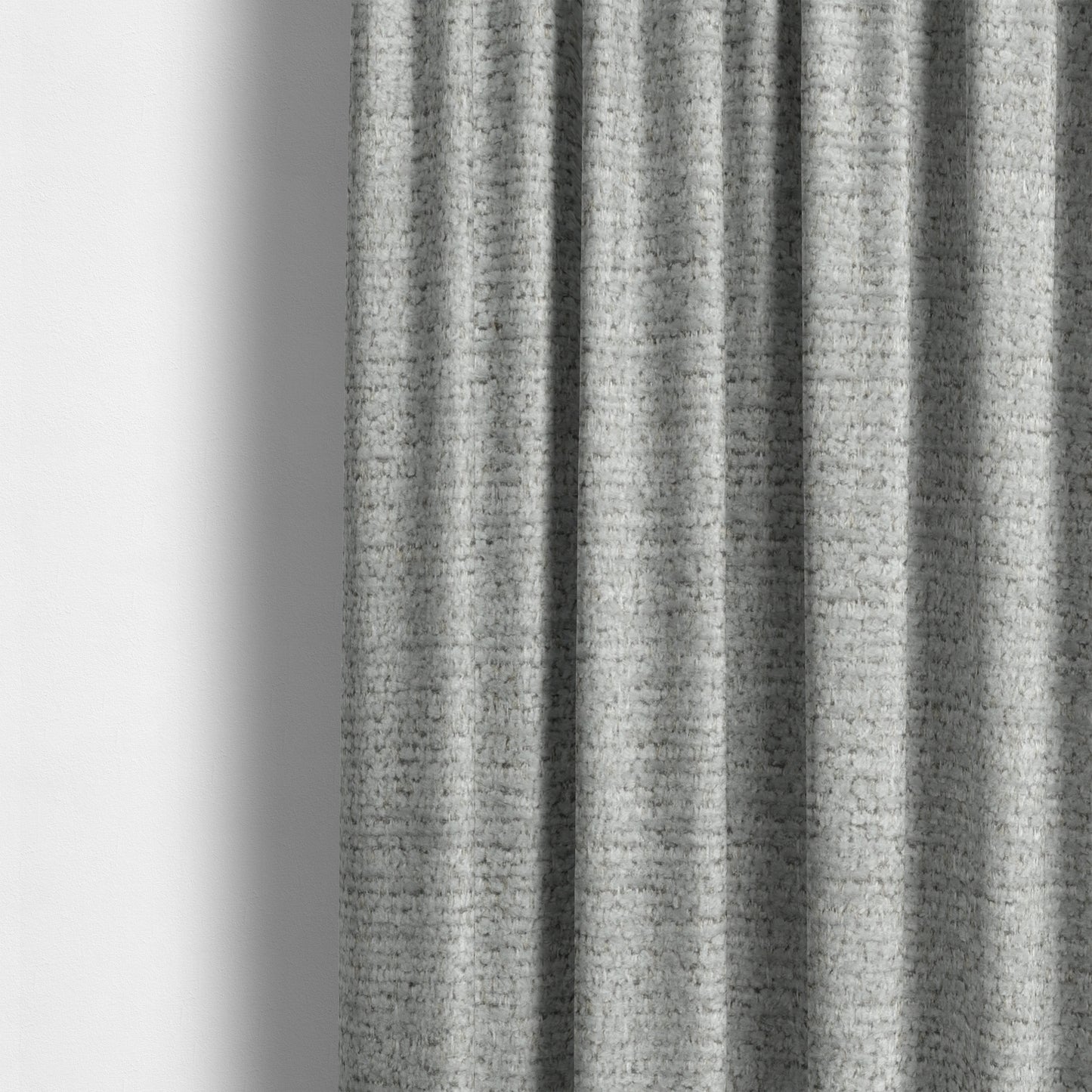 Nairobi Soft Textured Chenille Silver Colour Upholstery Fabric CTR-2146 - Made To Measure Curtains