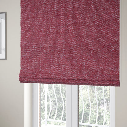 Nairobi Soft Textured Chenille Raspberry Red Colour Upholstery Fabric CTR-2149 - Roman Blinds