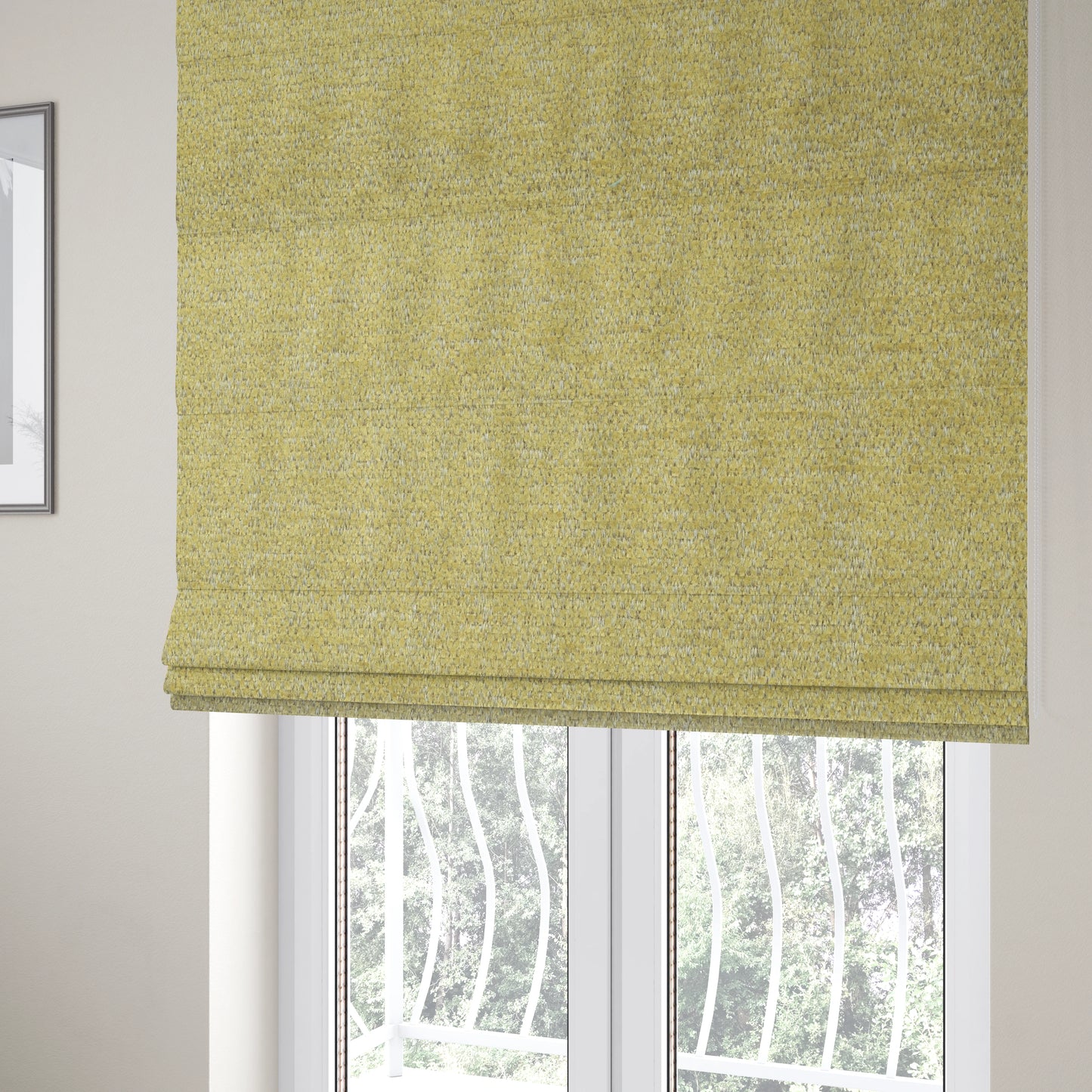 Nairobi Soft Textured Chenille Yellow Colour Upholstery Fabric CTR-2151 - Roman Blinds