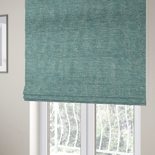 Nairobi Soft Textured Chenille Ocean Blue Colour Upholstery Fabric CTR-2153 - Roman Blinds