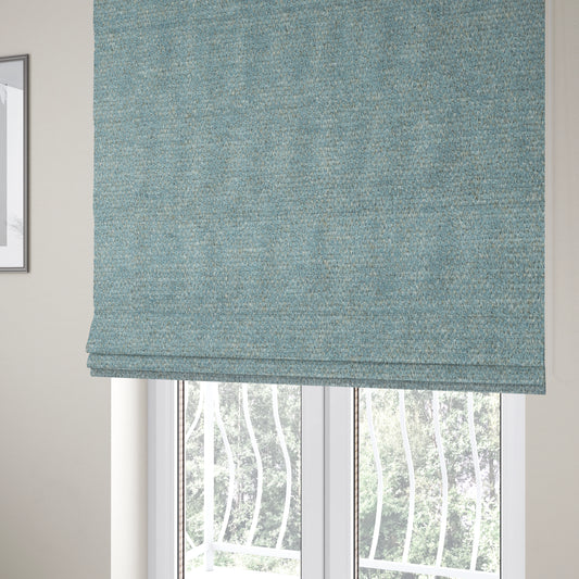 Nairobi Soft Textured Chenille Sky Blue Colour Upholstery Fabric CTR-2154 - Roman Blinds