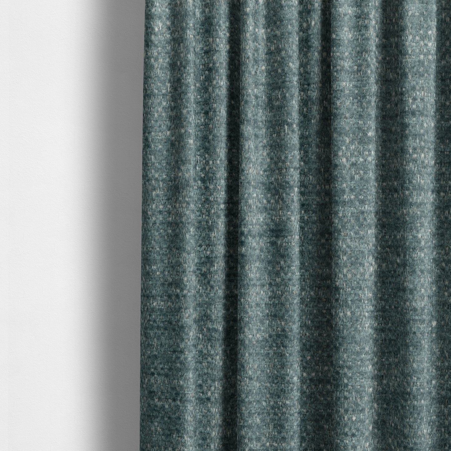 Nairobi Soft Textured Chenille Teal Blue Colour Upholstery Fabric CTR-2155 - Made To Measure Curtains