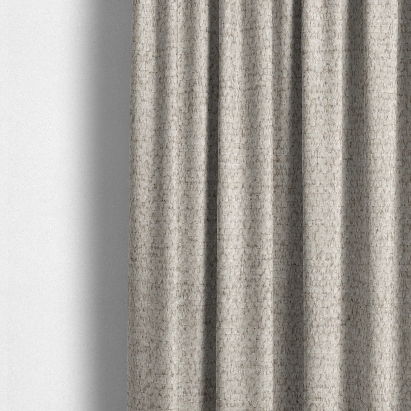 Nairobi Soft Textured Chenille Cream Colour Upholstery Fabric CTR-2159 - Made To Measure Curtains