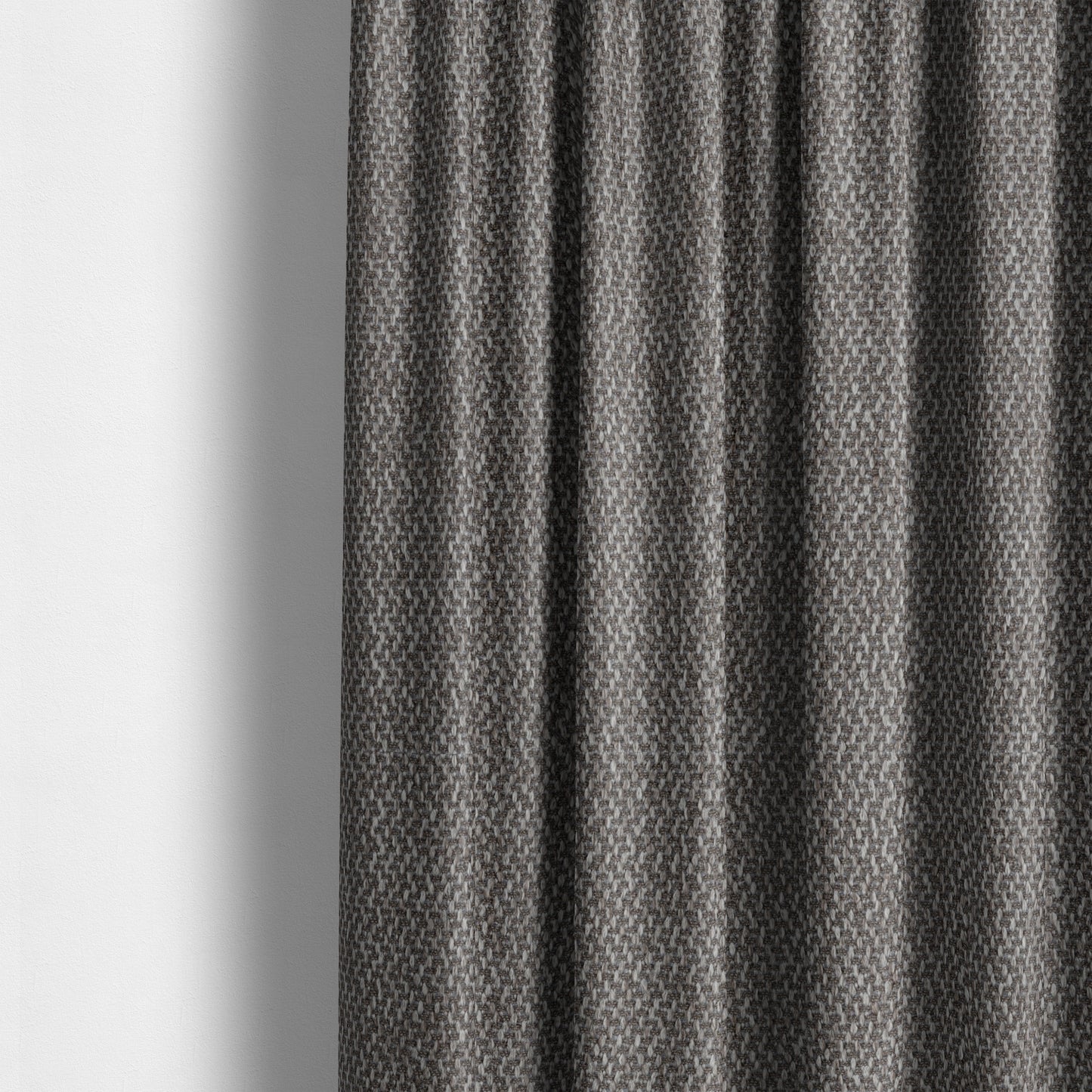 Trello Chenille Weave Material Ash Brown Colour Upholstery Fabric CTR-2168 - Made To Measure Curtains