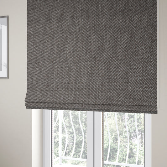 Trello Chenille Weave Material Ash Brown Colour Upholstery Fabric CTR-2168 - Roman Blinds