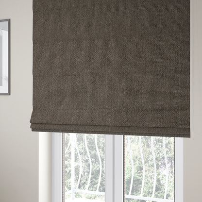 Trello Chenille Weave Material Chocolate Brown Colour Upholstery Fabric CTR-2169 - Roman Blinds