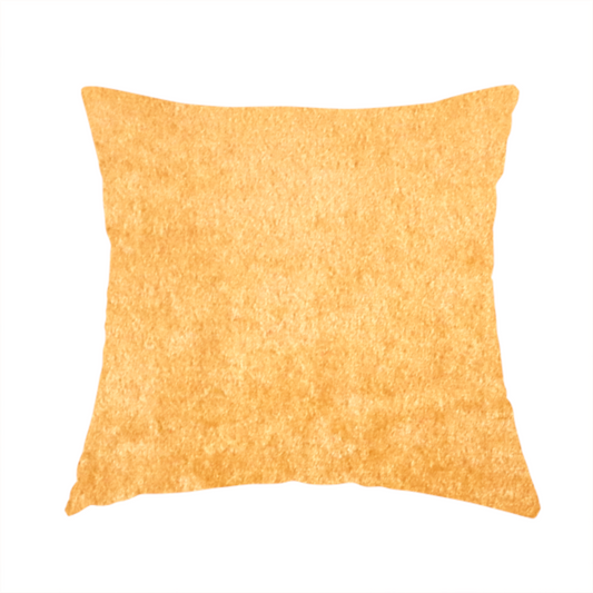 Trinity Silky Flat Water Repellent Velvet In Yellow Colour Upholstery Fabric CTR-2177 - Handmade Cushions