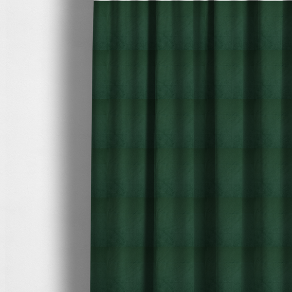 Trinity Silky Flat Water Repellent Velvet In Emerald Green Colour Upholstery Fabric CTR-2178 - Made To Measure Curtains