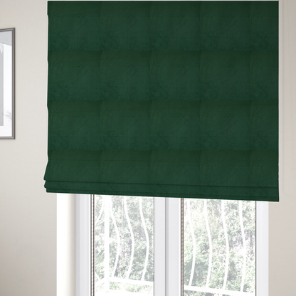 Trinity Silky Flat Water Repellent Velvet In Emerald Green Colour Upholstery Fabric CTR-2178 - Roman Blinds