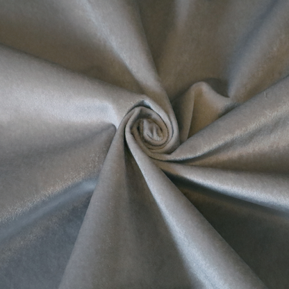 Trinity Silky Flat Water Repellent Velvet In Light Grey Colour Upholstery Fabric CTR-2180