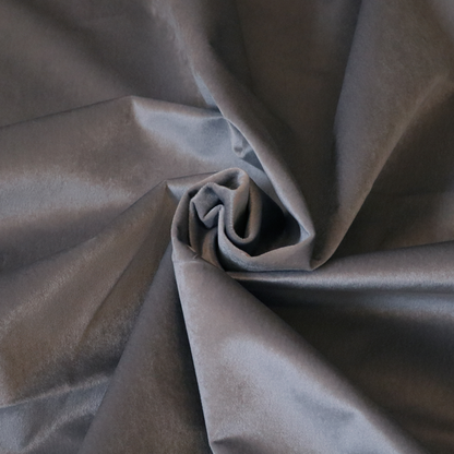 Trinity Silky Flat Water Repellent Velvet In Grey Colour Upholstery Fabric CTR-2181