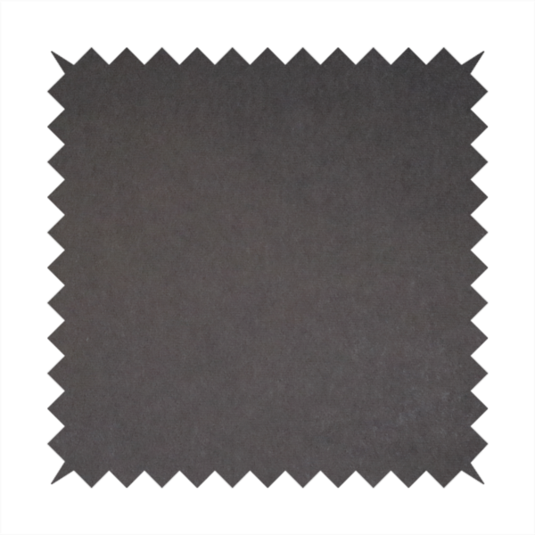 Trinity Silky Flat Water Repellent Velvet In Dark Grey Colour Upholstery Fabric CTR-2182