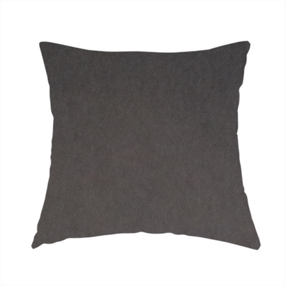 Trinity Silky Flat Water Repellent Velvet In Dark Grey Colour Upholstery Fabric CTR-2182 - Handmade Cushions