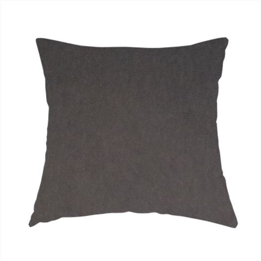 Trinity Silky Flat Water Repellent Velvet In Dark Grey Colour Upholstery Fabric CTR-2182 - Handmade Cushions