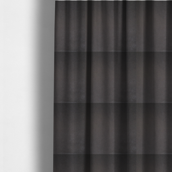 Trinity Silky Flat Water Repellent Velvet In Dark Grey Colour Upholstery Fabric CTR-2182 - Made To Measure Curtains