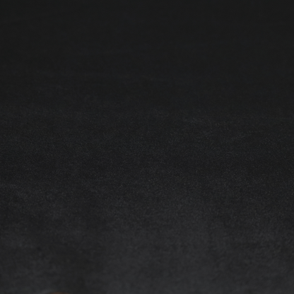 Trinity Silky Flat Water Repellent Velvet In Black Colour Upholstery Fabric CTR-2183