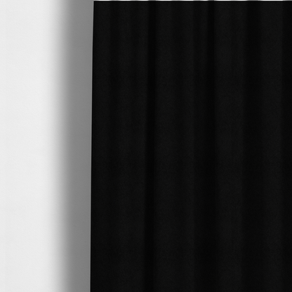 Trinity Silky Flat Water Repellent Velvet In Black Colour Upholstery Fabric CTR-2183 - Made To Measure Curtains