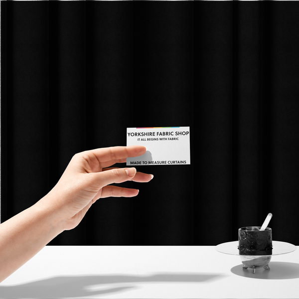 Trinity Silky Flat Water Repellent Velvet In Black Colour Upholstery Fabric CTR-2183 - Made To Measure Curtains