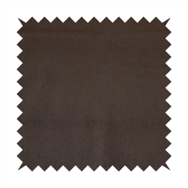 Trinity Silky Flat Water Repellent Velvet In Dark Brown Colour Upholstery Fabric CTR-2184