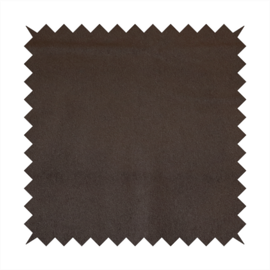 Trinity Silky Flat Water Repellent Velvet In Dark Brown Colour Upholstery Fabric CTR-2184