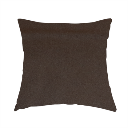 Trinity Silky Flat Water Repellent Velvet In Dark Brown Colour Upholstery Fabric CTR-2184 - Handmade Cushions