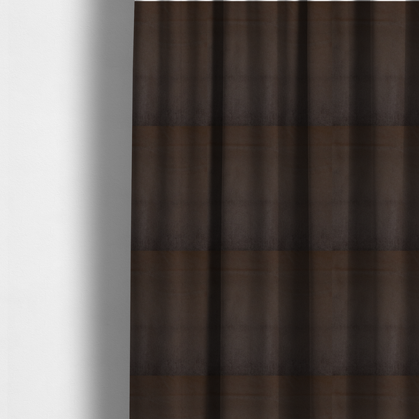 Trinity Silky Flat Water Repellent Velvet In Dark Brown Colour Upholstery Fabric CTR-2184 - Made To Measure Curtains