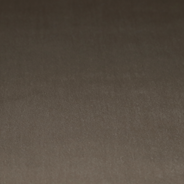 Trinity Silky Flat Water Repellent Velvet In Mocha Brown Colour Upholstery Fabric CTR-2185