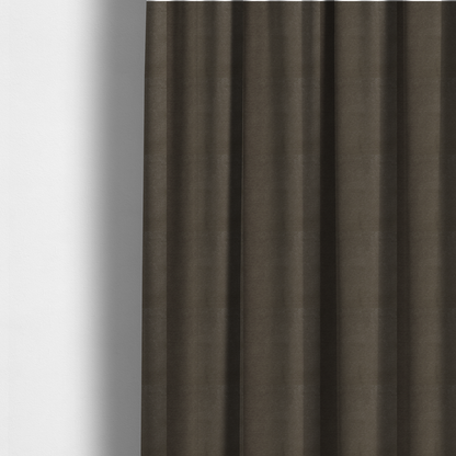 Trinity Silky Flat Water Repellent Velvet In Mocha Brown Colour Upholstery Fabric CTR-2185 - Made To Measure Curtains