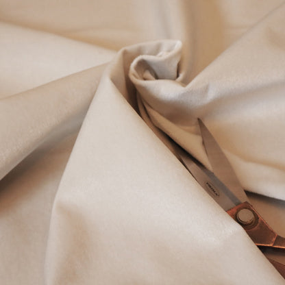 Trinity Silky Flat Water Repellent Velvet In White Colour Upholstery Fabric CTR-2187