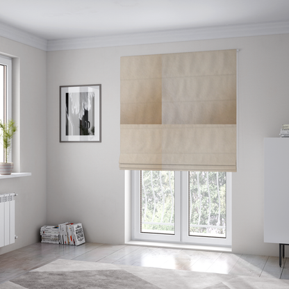 Trinity Silky Flat Water Repellent Velvet In White Colour Upholstery Fabric CTR-2187 - Roman Blinds