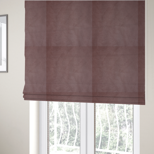 Trinity Silky Flat Water Repellent Velvet In Pink Colour Upholstery Fabric CTR-2189 - Roman Blinds