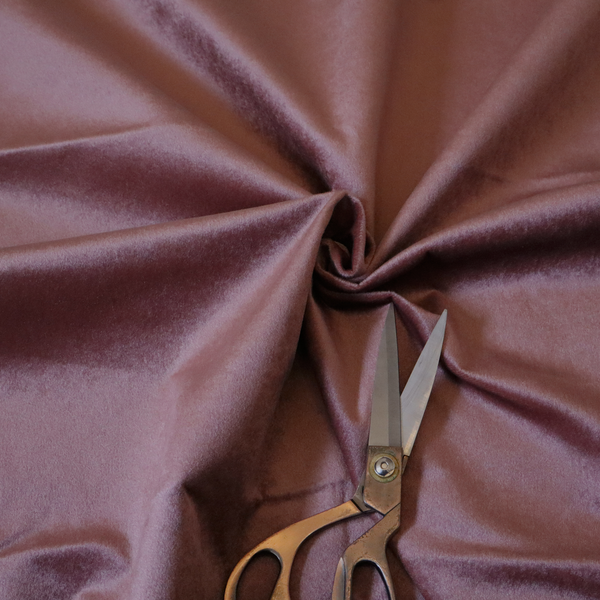 Trinity Silky Flat Water Repellent Velvet In Dusty Pink Colour Upholstery Fabric CTR-2190