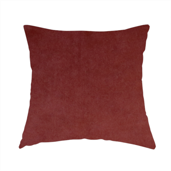 Trinity Silky Flat Water Repellent Velvet In Red Colour Upholstery Fabric CTR-2191 - Handmade Cushions