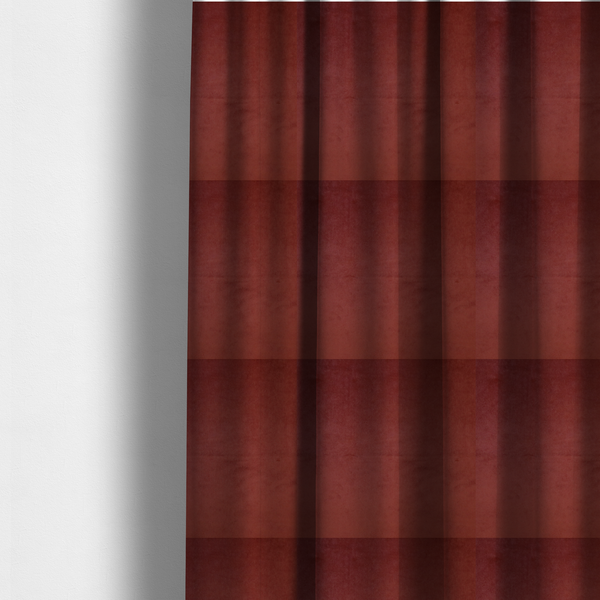 Trinity Silky Flat Water Repellent Velvet In Red Colour Upholstery Fabric CTR-2191 - Made To Measure Curtains