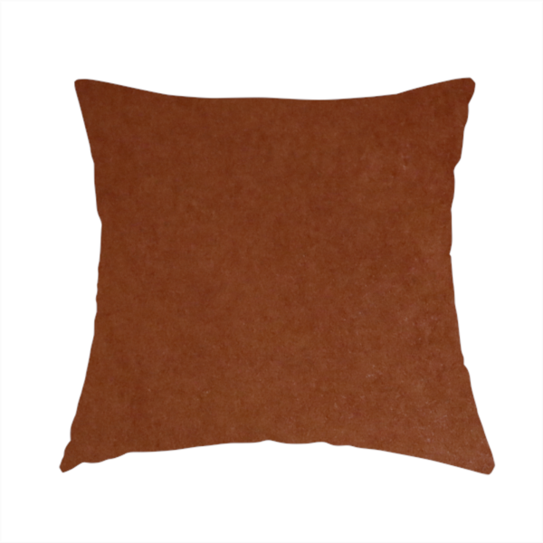 Trinity Silky Flat Water Repellent Velvet In Orange Colour Upholstery Fabric CTR-2192 - Handmade Cushions