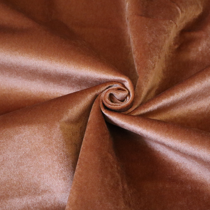 Trinity Silky Flat Water Repellent Velvet In Orange Colour Upholstery Fabric CTR-2192