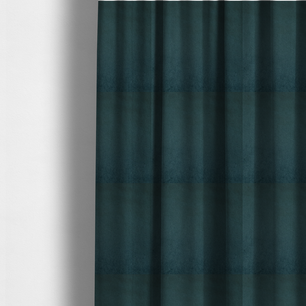 Trinity Silky Flat Water Repellent Velvet In Teal Colour Upholstery Fabric CTR-2193 - Made To Measure Curtains