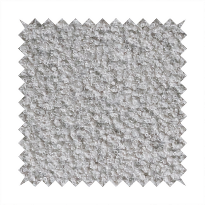 Pelican Boucle Weave Textured In Colour White Upholstery Fabric CTR-2195