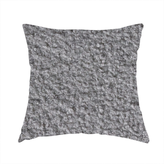 Pelican Boucle Weave Textured In Colour Light Grey Upholstery Fabric CTR-2196 - Handmade Cushions
