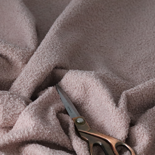 Pelican Boucle Weave Textured In Colour Pink Upholstery Fabric CTR-2198