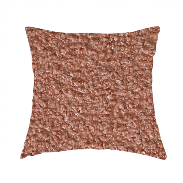 Pelican Boucle Weave Textured In Colour Orange Upholstery Fabric CTR-2199 - Handmade Cushions