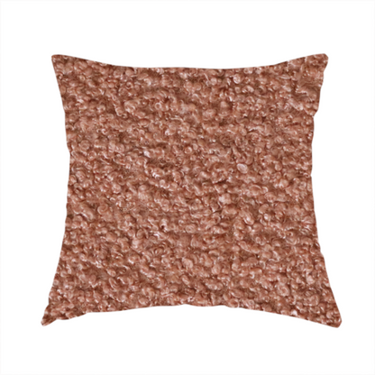 Pelican Boucle Weave Textured In Colour Orange Upholstery Fabric CTR-2199 - Handmade Cushions