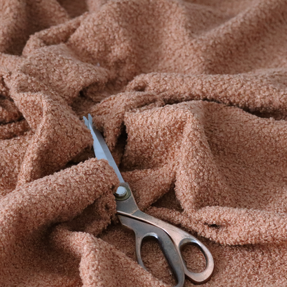 Pelican Boucle Weave Textured In Colour Orange Upholstery Fabric CTR-2199