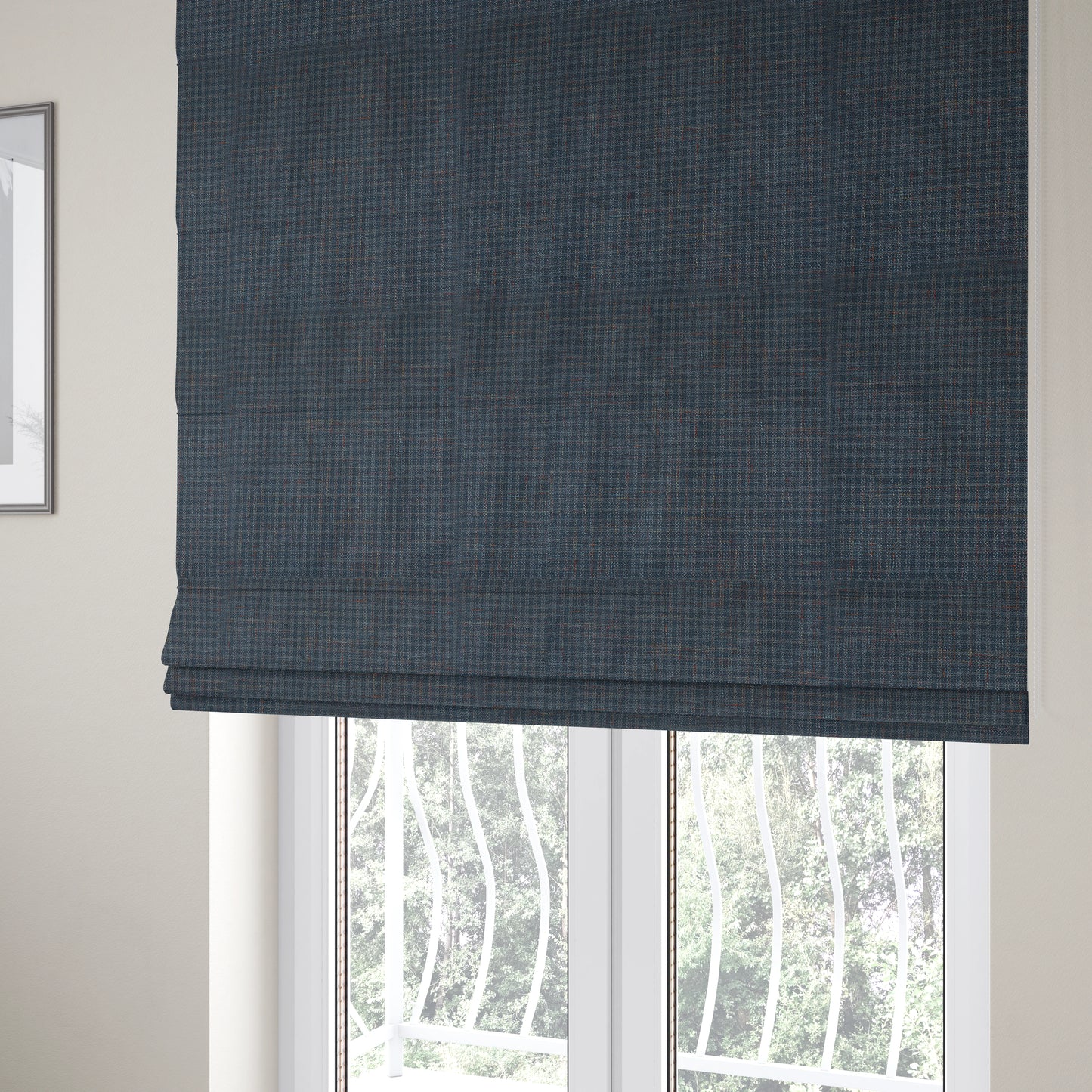 Byron Thick Durable Weave Blue Colour Furnishing Fabrics CTR-22 - Roman Blinds