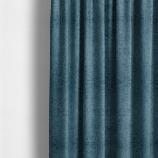 Bazaar Soft Shimmer Plain Chenille Blue Upholstery Fabric CTR-2200 - Made To Measure Curtains