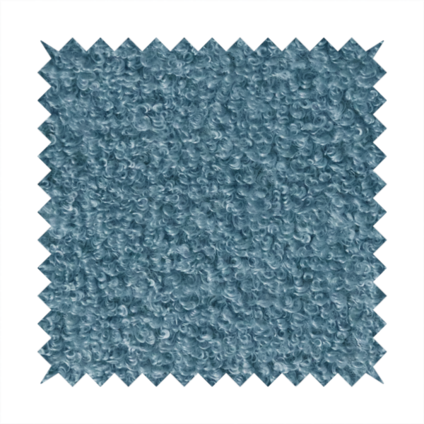 Pelican Boucle Weave Textured In Colour Blue Upholstery Fabric CTR-2201